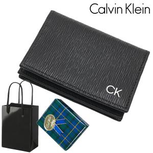 カルバンクライン Calvin Klein カードケース 名刺入れ レザー ブラック 31CK200002｜bellmart