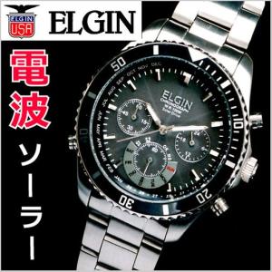エルジン ELGIN  電波ソーラー 腕時計 メンズ クロノグラフ  FK1315S-BP｜bellmart