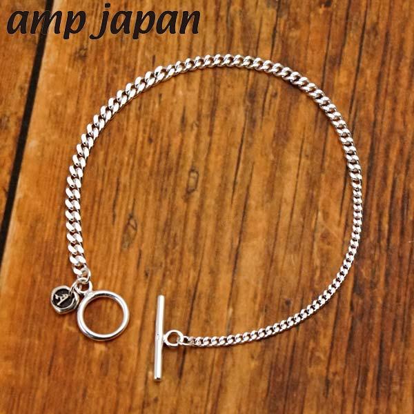 amp japan アンプジャパン カットフラット クレッシェンドチェーン ナローブレスレット シル...