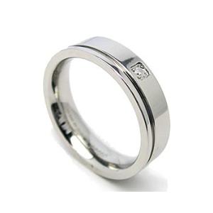 サージカルステンレス リング（天然ダイヤモンド入り） SSDR-101