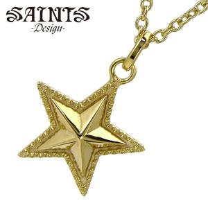 SAINTS Design セインツ デザイン スターネックレス/ペンダント シルバー925製 ゴールドコーティング メンズ レディース/ユニセックス SSP-701F｜bellmart