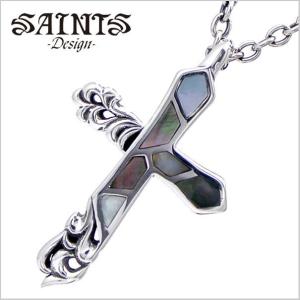 SAINTS Design セインツ デザイン アラベスクシェルクロスペンダント/ネックレス シルバー925製 SSP8-77｜bellmart