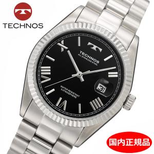 【テクノス】 TECHNOS 腕時計 メンズ ブラック文字盤 ステンレスベルト TSM921SB｜bellmart