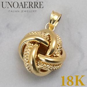 ウノアエレUNOAERRE18金 K18結び目ペンダントトップチャームラブノット UNOAERRE ウノアエレ UNOAERREペンダントトップ ラブノット 恋