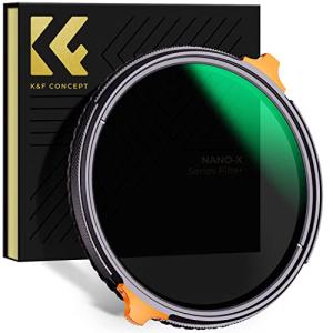 K&F Concept 40.5mm 可変NDフィルター ND4-64&CPLフィルター 2in1 一枚二役 多機能フィルター 両面28層ナノコーティング 防水撥油キズ防止 偏光フィの商品画像