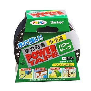 アサヒペン 水に強い 強力粘着 パワーテープ 多用途 48mmX10m ブラック