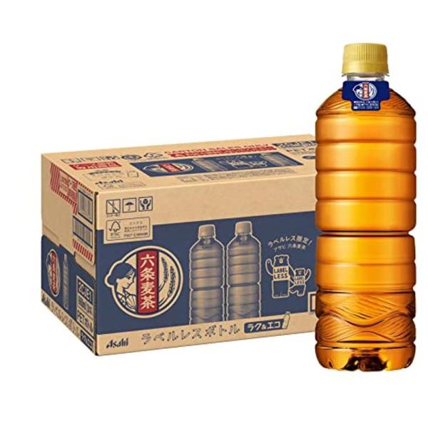 アサヒ飲料 六条麦茶 ラベルレスボトル 660ml×24本 お茶 ノンカフェイン