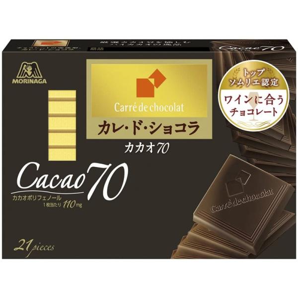 森永製菓 カレ・ド・ショコラ&lt;カカオ70&gt; 21枚×6個