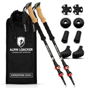 Alpin Loacker ヨーロッパ発 トレッキングポール カーボン 折りたたみ コルクグリップ 2本セット 軽量 登山 ストック ステッ｜belltree-shop