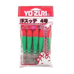 ヨーヅリ(YO-ZURI) スッテ: 浮スッテ カン TY2布巻5本入 4.0 P6: ピンクボディ×赤×緑｜belltree-shop