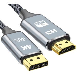 Display-Port to HDMI 変換ケーブル 4K 解像度 1M ディスプレイ-ポート to HDMI オスにオス 変換ケーブル｜belltree-shop