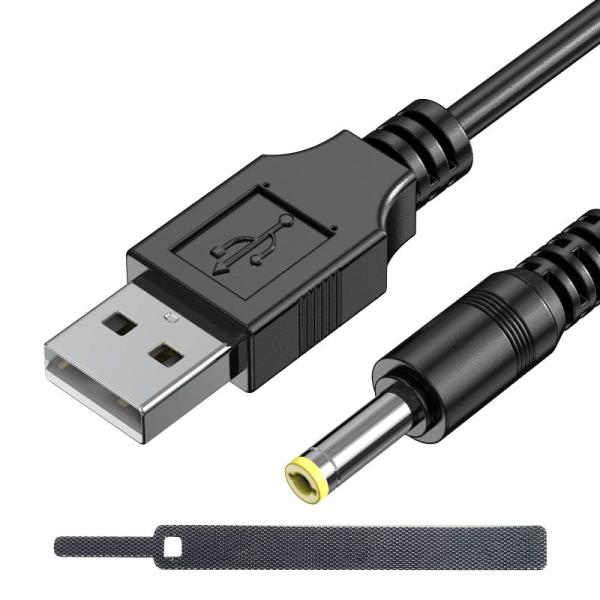 USB DC 変換ケーブル 3.5x1.35mm DCプラグ 5V 電源コード 1m 充電ケーブル ...
