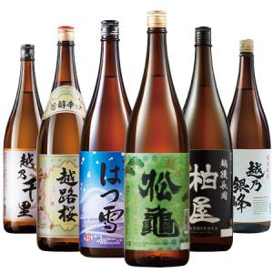 日本酒 父の日 普通酒 特割 越乃六蔵 晩酌 飲み比べセット 一升瓶 6本組 1800ml 第4弾 ギフト プレゼント 2024 【7560円(税込)以上で送料無料】｜bellunafoods