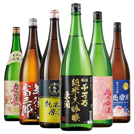 日本酒 父の日 純米大吟醸酒 純米酒 原酒入り 新潟 純米づくし 一升瓶 6本組 セット 1800m...