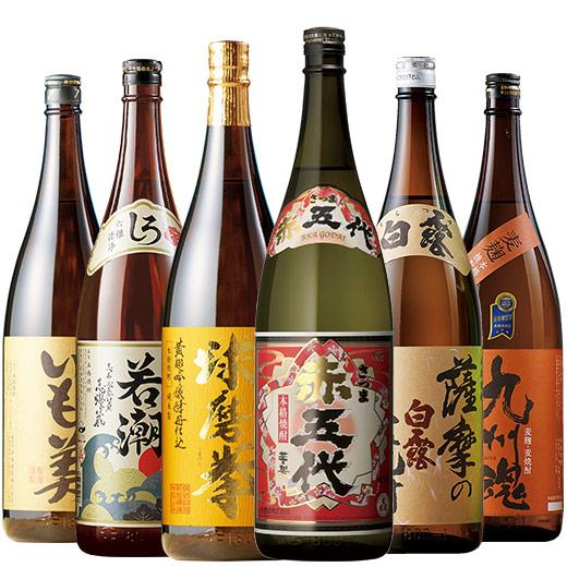 酒 焼酎 芋焼酎 麦焼酎 米焼酎 九州 6酒蔵 受賞 芋麦米焼酎 セット 一升瓶 6本 1800ml...