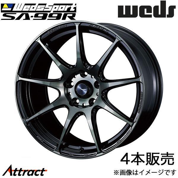 ウェッズスポーツ SA99R GT-R R33 18インチ アルミホイール 4本 ウォースブラックク...