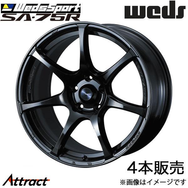 ウェッズスポーツ SA75R GT-R R34 18インチ アルミホイール 4本 ハイパーブラックク...