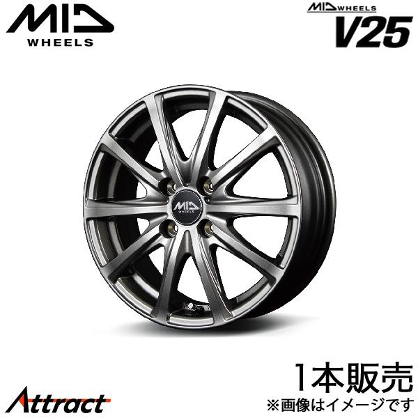 MID V25 ワゴンRカスタムZ MH55S/MH95S アルミホイール 1本(15×4.5J 4...