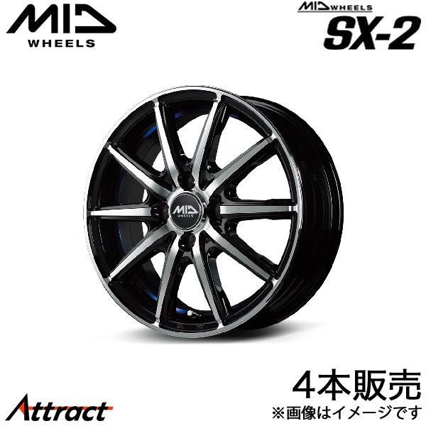MID SX-2 ワゴンRカスタムZ MH55S/MH95S アルミホイール 4本(14×4.5J ...