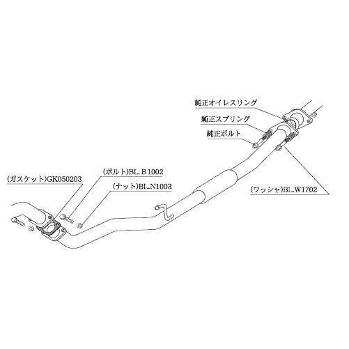 柿本改 センターパイプ NCP360 マフラー ニッサン マーチ [UA,CBA-BK12] 柿本 ...