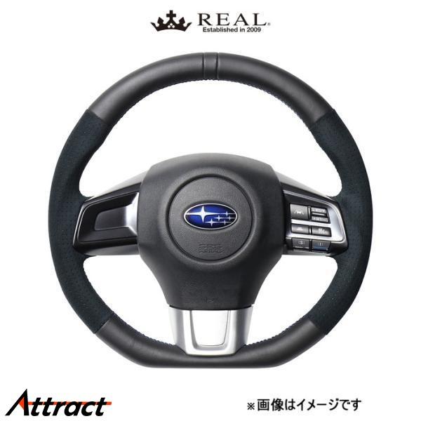 レアル ステアリング オリジナルシリーズ Dシェイプ(ブラックレザー)WRX S4 VAG SBA-...