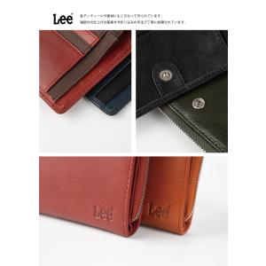 財布 Lee 二つ折り ゴートレザー ミドルウ...の詳細画像5