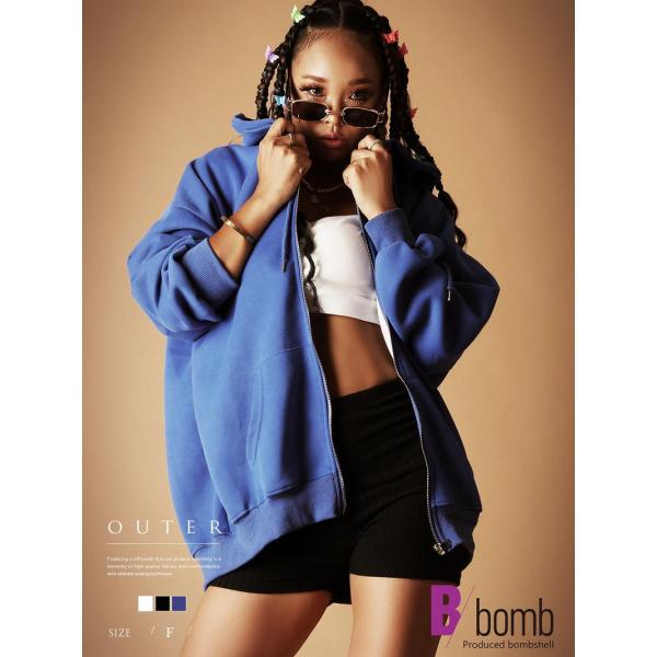 パーカー・トレーナー Bbomb オーバーサイズ ビッグパーカー 長袖 フ-ディ-
