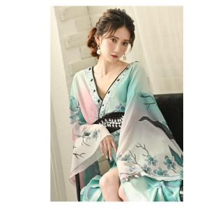 花魁 コスプレ 衣装 和柄ドレス コンパニオン...の詳細画像3