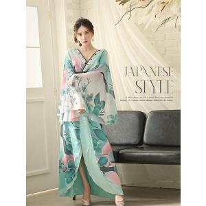 花魁 コスプレ 衣装 和柄ドレス コンパニオン...の詳細画像4