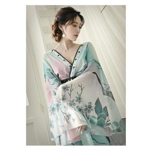 花魁 コスプレ 衣装 和柄ドレス コンパニオン...の詳細画像5