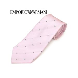 ネクタイ エンポリオアルマーニ メンズ EMPORIO ARMANI イーグルエンブレム ドット柄シルク  サイズ剣幅8.5cm eea20 OEO｜belsia