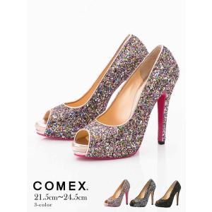 キャバ パンプス キャバパンプス 靴 キャバシューズ COMEX OEO ラメ グリッター COMEX｜belsia