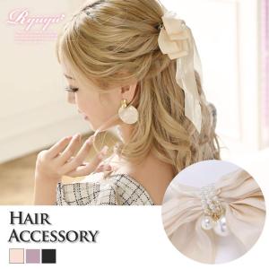 ヘアアクセサリー レディース アクセサリー ヘアアクセ Ryuyu リボンバレッタ 大きめ 可愛い 韓国アクセサリー｜belsia