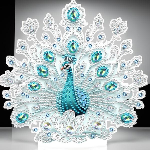 手芸時間 ダイヤモンドアート キット AHD　アートスタンド 孔雀デザイン