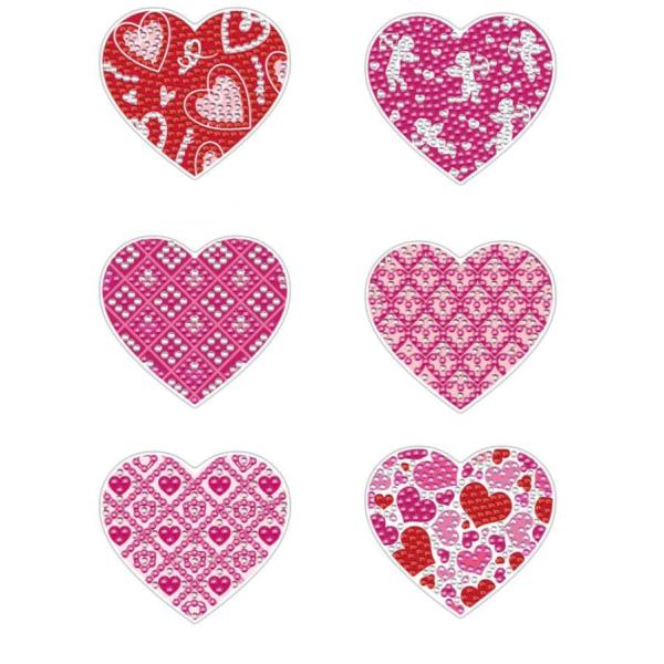 手芸時間 ダイヤモンドアート キット AHD　ハートマグネットセット（6個入り）