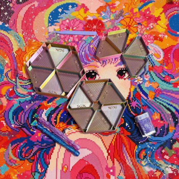 手芸時間 ダイアモンドアート専用 手芸時間オリジナル 六角ビーズトレーセット オーロラ