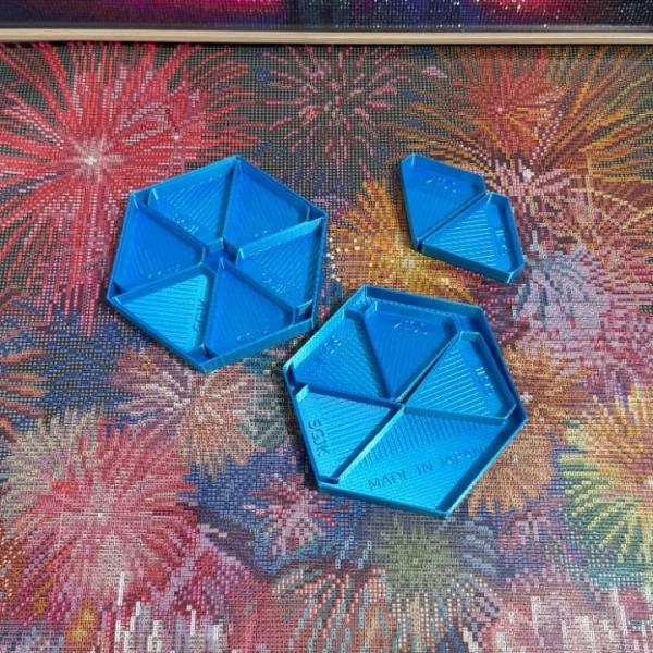 手芸時間 ダイヤモンドアート 日本製 六角ビーズトレーセット ブルー