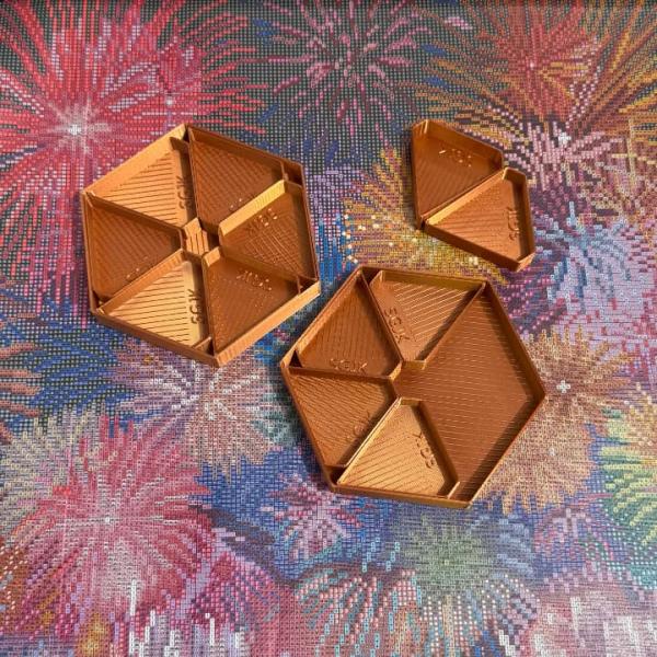 手芸時間 ダイヤモンドアート 日本製 六角ビーズトレーセット ブラウン