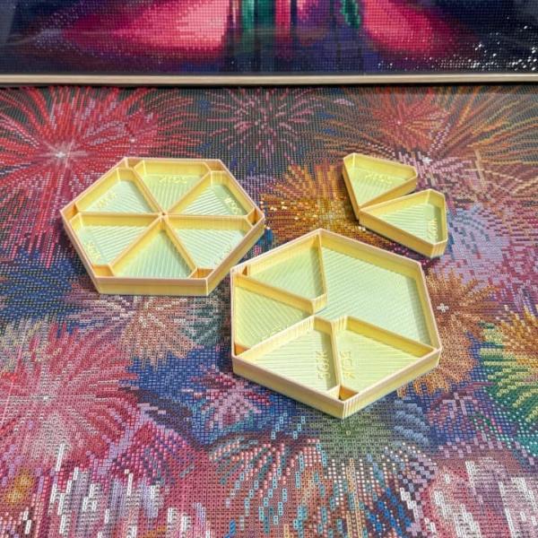 手芸時間 ダイアモンドアート専用 手芸時間オリジナル 六角ビーズトレーセット パステルイエロー系