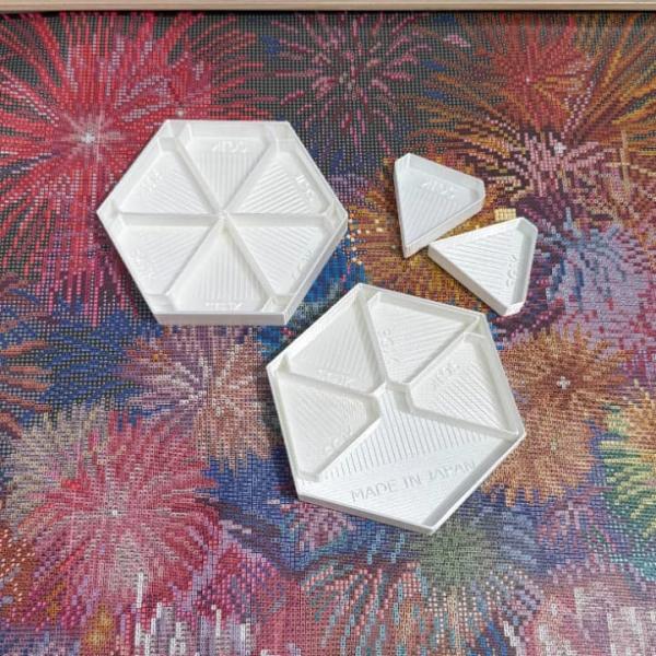 手芸時間 ダイヤモンドアート 日本製 六角ビーズトレーセット 白