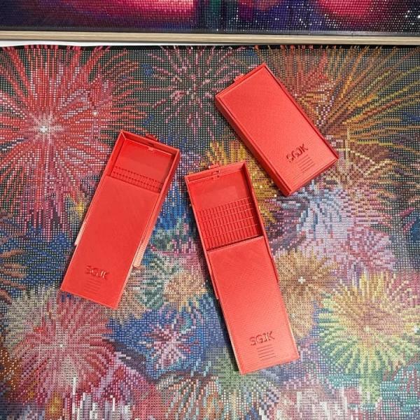 手芸時間 ダイヤモンドアート 日本製 多機能ビーズトレー 赤