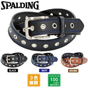 ベルト メンズ SPALDING 35ｍｍバックル ウェストサイズ100ｃｍ対応 父の日 ギフト be10par｜belt-factory