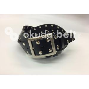 ベルト メンズ レザーベルト スタッズベルト 40ミリ 牛革 本革 ヌメ