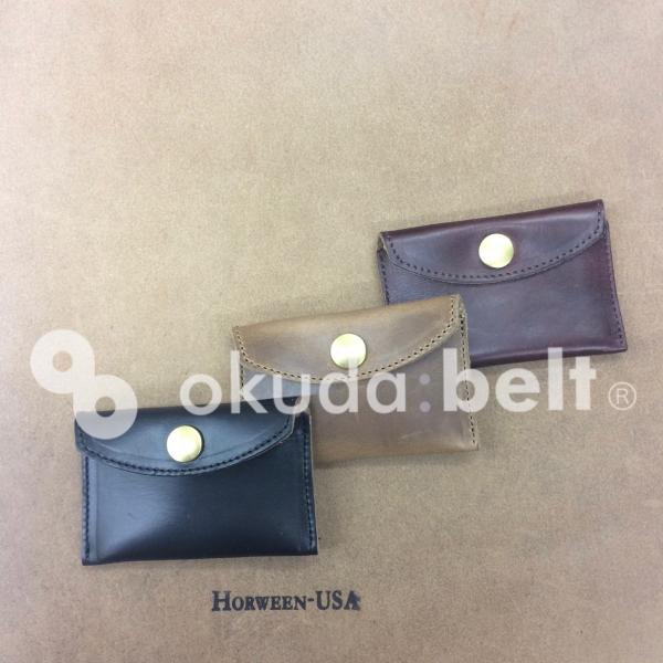 【ポストにお届け 即日出荷】コインケース 小銭入れ 米国製レザー アメリカ製革 クロムエクセル ホー...