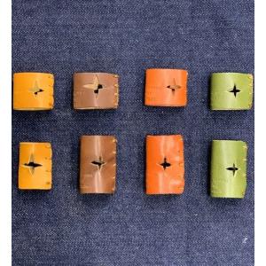 栃木レザー 革リング 非接触 タッチレス 本革指輪 レザーリング ボタン触らない 本革リング ボタン 二次接触防止 おすすめ 自社生産