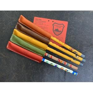 【ポストにお届け】 栃木レザー 本革製 ペンキャップ 鉛筆キャップ 鉛筆伸ばし えんぴつ 本革 ステ...