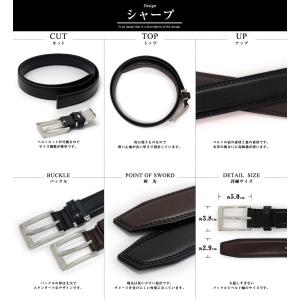 ベルト メンズ ビジネス 本革 牛革 レザー ...の詳細画像3