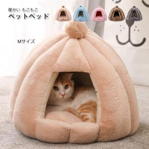 猫ハウス ベッド　キャットハウス ドーム型 猫ボス キャットベッド猫ベッド 犬 ペットベット おしゃれ 快適 安定感　寝床　冬寒さ対策　冬用 暖かい｜beluhappines