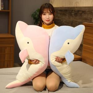 ぬいぐるみ　イルカ　かわいい　癒し　ふわふわ　抱き枕　インテリア　誕生日プレゼント75cm｜beluhappines