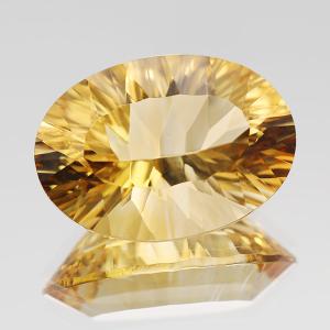 シトリン コンケイブ オーバル 5.07ct 限定1個 製品オーダー可能 誕生石11月｜benebene